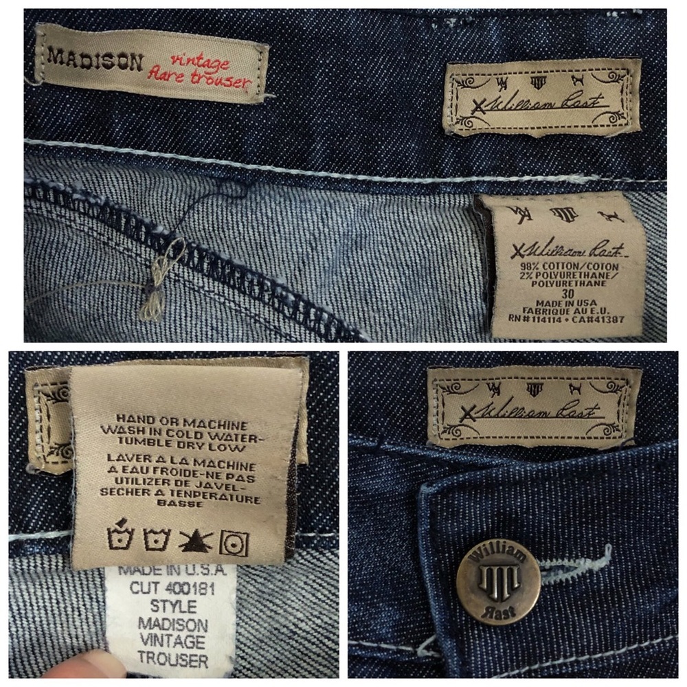 SOLDWilliam Rast Madison Vintage FlareTrouserJeans - Picture 6 of 8